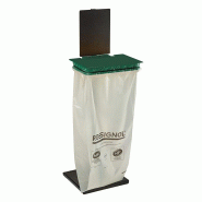 Rossignol Support sac avec couvercle Rollec sur socle - 110l - vert mousse - RAL 6005 - 3019920531416
