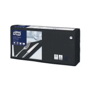 Serviettes de table en papier Lunch Tork, coloris noir, le colis de 200, 477148 Serviettes de table en papier Lunch Tork, coloris noir, le colis de 200, 477148