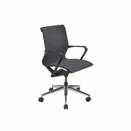 Siège de bureau William - piètement 5 branches en aluminium poli à roulettes - accoudoirs fixes - revêtement tissu aspect tricoté - garanti 3 ans Siège de bureau William - piètement 5 branches en aluminium poli à roulettes - accoudoirs fixes - revêtement tissu aspect tricoté - garanti 3 ans
