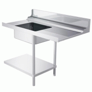 Table d'entrée droite avec bac pour lave-vaisselle à capot_0