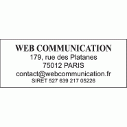 Tampon personnalisable - plaque seule 5 lignes - contactez votre magasin