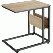 Tectake Table d’appoint WIGAN 55x36,5x60cm - Bois clair industriel, Chêne Sonoma - 404278 - marron Bois manufacturé 404278