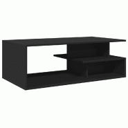 VidaXL Table basse noir 102x55x35 cm bois d'ingénierie Modèle Orion Loft - 848011