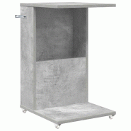 VidaXL Table d'appoint Gris béton 40 x 35 x 60 cm Bois d'ingénierie Modèle Ombre Polaris Plus - 8000375