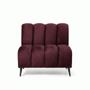 Banquette de restaurant professionnelle CHR Cocoon velours casino bordeaux, 120cm  France Mobilier CHR - rouge 3760326528592