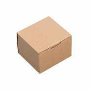 Boîte d'expédition simple cannelure brune 12x10x8cm - par 20 - kraft brun - fabrication française