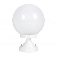 Borne classique globi ip43 e27 42w blanc - hauteur totale 310 mm