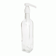 Bouteille avec pompe pour sauce verre 500 ml 6x29,7cm - par 24