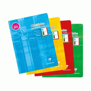 Clairefontaine Lot de 10 Cahier Ecriture Metric 17x22, 48p./24 feuilles 90 g/m² piquées, cadre & lignes 4 coul. Interligne 5mm - 3329680375480