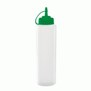 GILAC Biberon à sauce col large – bouchon couleurs HACCP – 0.25 L et 0.75 L - .75 L - Vert G027511 - vert 3573678704077