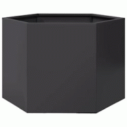 Helloshop26 - Jardinière bac lit surélevé plantes fleurs terrasse jardin hexagone 69 x 60 x 45 cm acier noir 02_0038650 - 3000217880157 Helloshop26 - Jardinière bac lit surélevé plantes fleurs terrasse jardin hexagone 69 x 60 x 45 cm acier noir 02_0038650 - 3000217880157