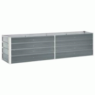 Helloshop26 - Jardinière lit surélevé plantes fleurs jardin acier galvanisé 240 x 40 x 45 cm gris 02_0001096 - 3000074551535 Helloshop26 - Jardinière lit surélevé plantes fleurs jardin acier galvanisé 240 x 40 x 45 cm gris 02_0001096 - 3000074551535