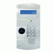 Interphone portier ip - façade en acier inoxydable brossé, bouton en métal et rétroéclairé