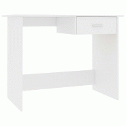 VidaXL Bureau Blanc 100 x 50 x 76 cm Bois d'ingénierie Modèle Sirius Élégance - blanc 800549