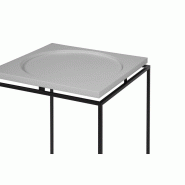 Vivabita Table d'appoint industrielle carrée 40 cm Chicago - gris 3665367172455