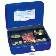 WEDO Caissette à monnaie, bleu, 30 x 24 x 9 cm, avec clip à billets - 4003801730509 WEDO Caissette à monnaie, bleu, 30 x 24 x 9 cm, avec clip à billets - 4003801730509