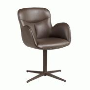 AC ANGEL CERDA Angel Cerdá Chaise pivotante en similicuir marron chocolat 4205C 60 x 65 x 90 - marron matière synthétique 8435631043034_0