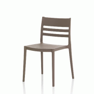 AQA Design Ensemble de 4 chaises intérieures/extérieures SHYLA en polypropylène gris L.53,5 P.50 H.81 MP02199 - gris plastique polypropylène MP02199