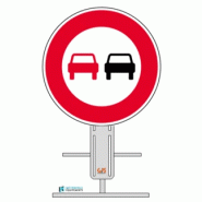 B3 - Interdiction de dépasser sur pied temporaire
