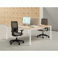 Bureau bench 2 personnes Lite avec plateau résistant et structure acier