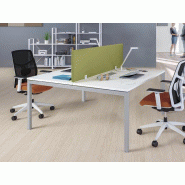 Bureau bench 2 personnes Aska U avec piètement métal et plateau stratifié Bureau bench 2 personnes Aska U avec piètement métal et plateau stratifié