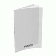 CONQUERANT Lot de 10 Cahier Classique PP piqué 24x32, 96p./48 feuilles 90g/m², uni, incolore - 3020120217956
