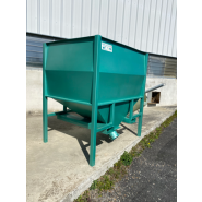 Conteneur cône droit palettisable avec reprise centrale - Capacité de 1800 L