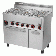Fourneau combiné avec four à air chaud électrique GN 1/1 - 5x brûleur | REDFOX - SPT 90/5 GLS