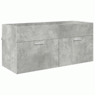 Helloshop26 - Armoire d'évier moderne avec grand espace de stockage 100 x 38,5 x 46 cm en bois d'ingénierie gris béton 02_0052657 - gris Bois massi
