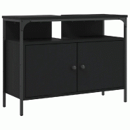 Helloshop26 - Armoire lavabo de salle de bain peu encombrante rangement 80 x 30 x 60 cm en bois d'ingénierie noir 02_0049437 - noir Bois massif 30002