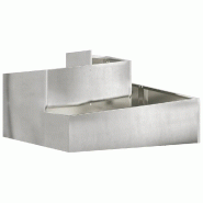 Helloshop26 - Cache-pot de jardin moderne design industriel 80 x 80 x 50 cm en acier inoxydable argent 02_0052222 - inox 3000237305463