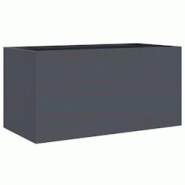 Helloshop26 - Jardinière bac lit surélevé plantes fleurs terrasse jardin 62 x 30 x 29 cm acier anthracite 02_0037737 - 3000214050720 Helloshop26 - Jardinière bac lit surélevé plantes fleurs terrasse jardin 62 x 30 x 29 cm acier anthracite 02_0037737 - 3000214050720