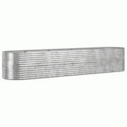 Helloshop26 - Jardinière bac lit surélevé plantes fleurs terrasse jardin de jardin acier enduit de poudre argenté Argent 02_0039691 - 3000218540302 Helloshop26 - Jardinière bac lit surélevé plantes fleurs terrasse jardin de jardin acier enduit de poudre argenté Argent 02_0039691 - 3000218540302