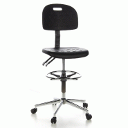 Hjh OFFICE Siège technique/ Tabouret technique / Tabouret pivotant TOP WORK 23, mousse rigide, noir, chromé - argenté plastique 665060 Hjh OFFICE Siège technique/ Tabouret technique / Tabouret pivotant TOP WORK 23, mousse rigide, noir, chromé - argenté plastique 665060