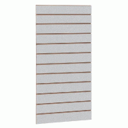 Panneau rainuré R10 L59,5xP120cm épaisseur 18mm - gris alu
