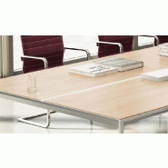 Rail pour bureau bench avec goulotte - Officity - 140, Anthracite