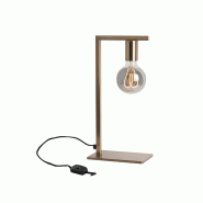 ROSSINI ILLUMINAZIONE Lampe De Table Twin E27 Pour Intérieur - Structure En Métal Laiton Satiné 75W Ip20 - Classe Ii - Design Décoratif - Groupe R