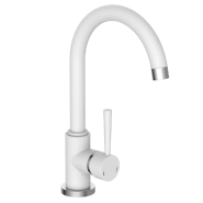 Schütte mitigeur d'évier avec bec verseur rond cornwall blanc 435058 Schütte mitigeur d'évier avec bec verseur rond cornwall blanc 435058