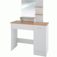 Tectake Coiffeuse ZOE moderne blanc/hêtre - 403851 - blanc Bois massif 403851 Tectake Coiffeuse ZOE moderne blanc/hêtre - 403851 - blanc Bois massif 403851