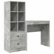VidaXL Bureau avec tiroir 2 pcs Gris béton Modèle Titan Balcon Pro - 3337316