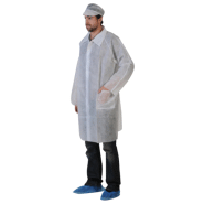 50 blouses à usage unique économiques avec poches, fermeture pressions - BLSPCNTEBC-IM03_0