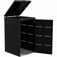 Abri poubelle en acier Cestino noir Telluria - noir 8720707965687 Abri poubelle en acier Cestino noir Telluria - noir 8720707965687