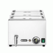 Bain-Marie avec Robinet de Vidange - 3 GN 1/3 - HENDI - 238868 Bain-Marie avec Robinet de Vidange - 3 GN 1/3 - HENDI - 238868
