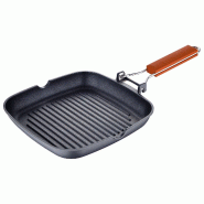 Benetton - Grill 24X24X3,7cm en aluminium moulé induction marron Safari Be - aluminium BE377 Benetton - Grill 24X24X3,7cm en aluminium moulé induction marron Safari Be - aluminium BE377
