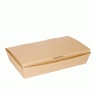 Boîtes Lunch box The Pack en carton nano micro naturel 27x16,5x5cm - par 240