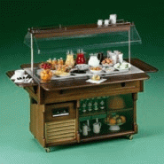 Buffet avec dessus réfrigéré pour 4 bacs gn 1/1 - 1917x1245x1512 mm - PBRINA4MLUX-LIQ