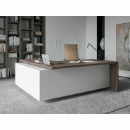 Bureau de direction Kellington - conteneur, passage de câbles, caisson 3 tiroirs, fermeture amortie, dimensions 212x190 ou 192x190 cm, retour 100x60 cm - Fabriqué en Italie Bureau de direction Kellington - conteneur, passage de câbles, caisson 3 tiroirs, fermeture amortie, dimensions 212x190 ou 192x190 cm, retour 100x60 cm - Fabriqué en Italie