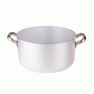 Casserole haute Pentole Agnelli ø 20 professionnelle, en aluminium pur, 2 poignées inox - aluminium 8007441009618