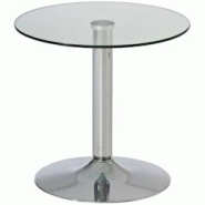 CLP Table en verre ronde Ikarus Ø 50 cm Verre clair - 1016933 CLP Table en verre ronde Ikarus Ø 50 cm Verre clair - 1016933