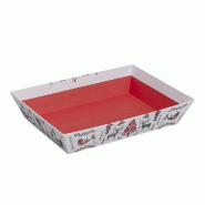 Corbeille carton kraft Scandinave blanc 33x20x7cm